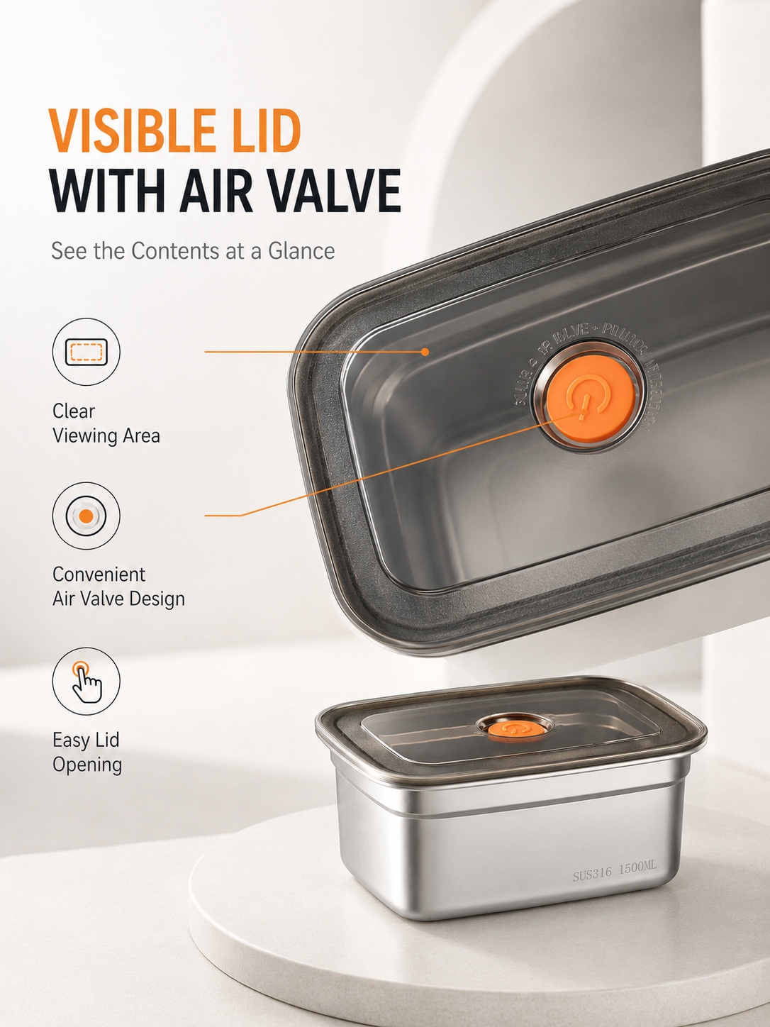 316 Stainless Steel Food Conta - Food Storage Containers Xl avaliação e preço