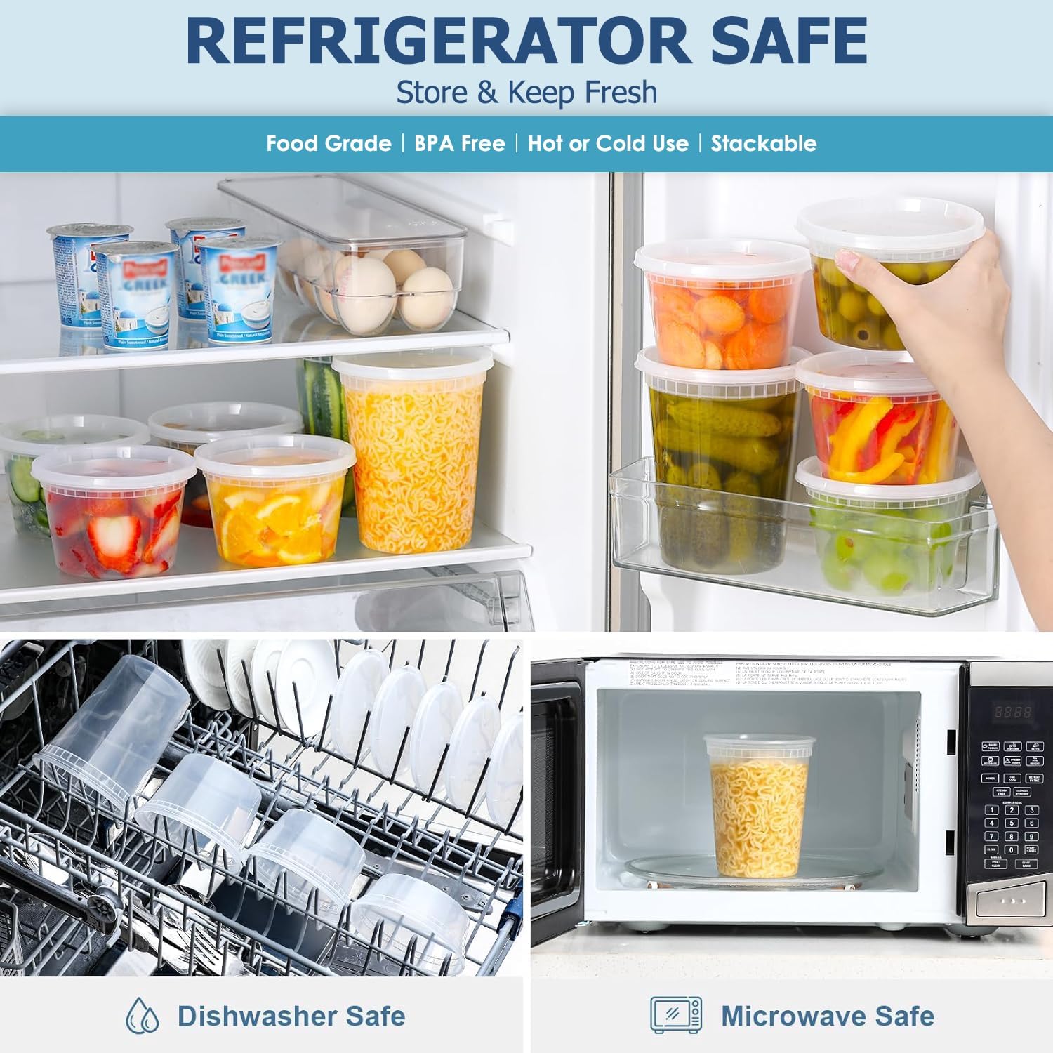 24pcs Deli Food Storage Contai - Food Storage Bowls avaliação e preço