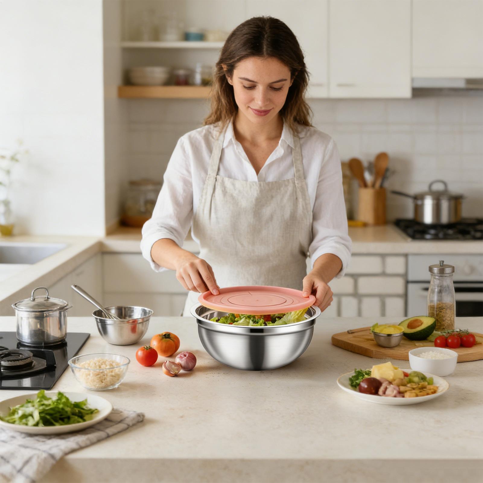 Metal Mixing Bowls Nesting Rou - Food Storage Bowls avaliação e preço