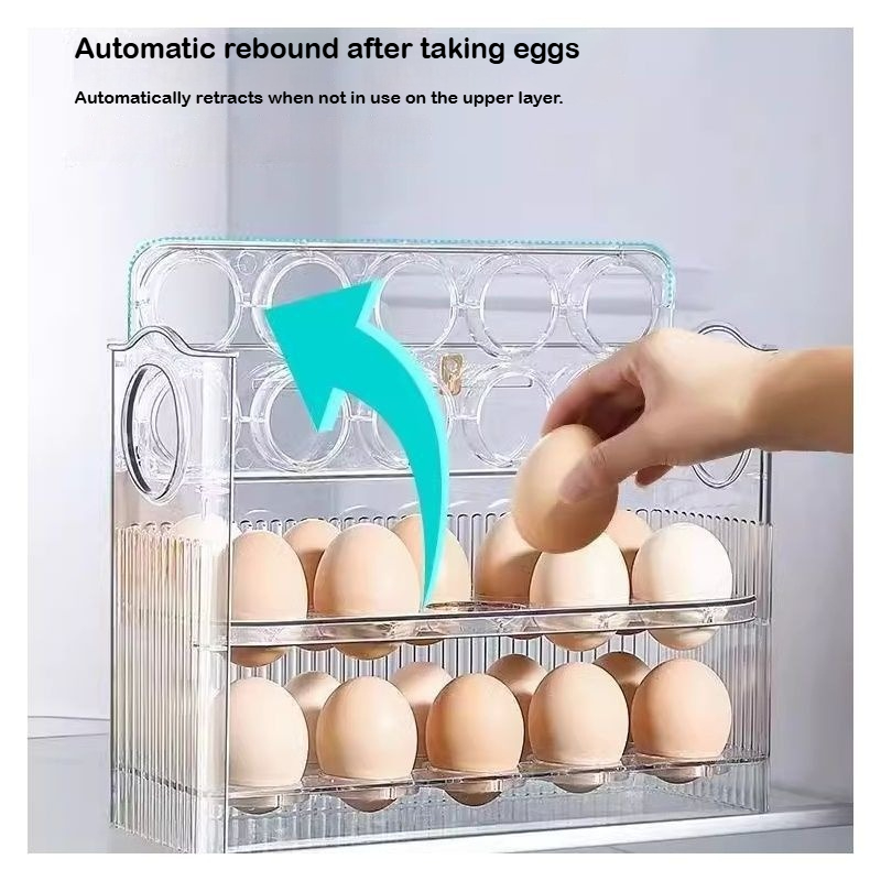 Automatic Rebound Egg Storage  - Food Storage Rack For Kitchen avaliação e preço