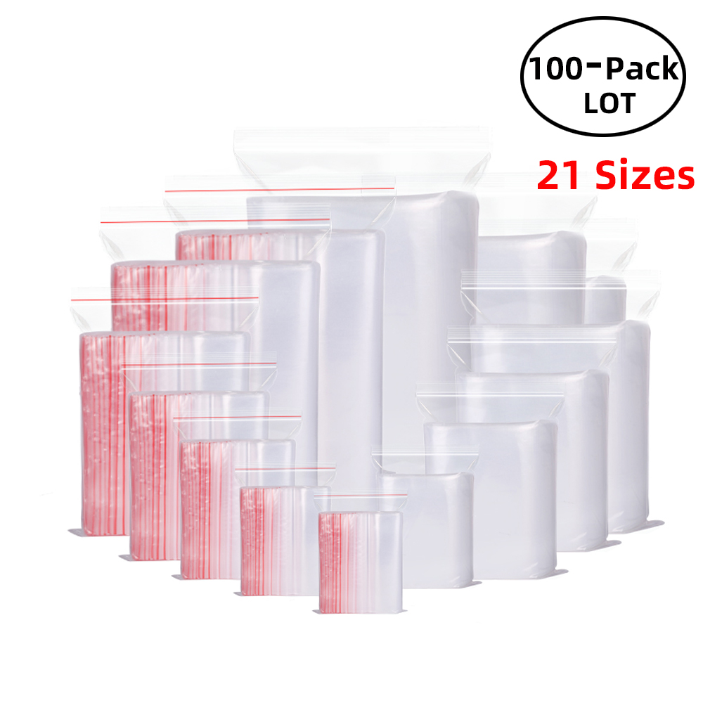 100PCS/Pack Resealable Zip Loc - Lock And Lock Food Storage avaliação e preço