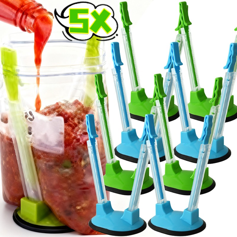 Hands Free Baggy Rack Clip Adj - Food Storage Rack For Kitchen avaliação e preço