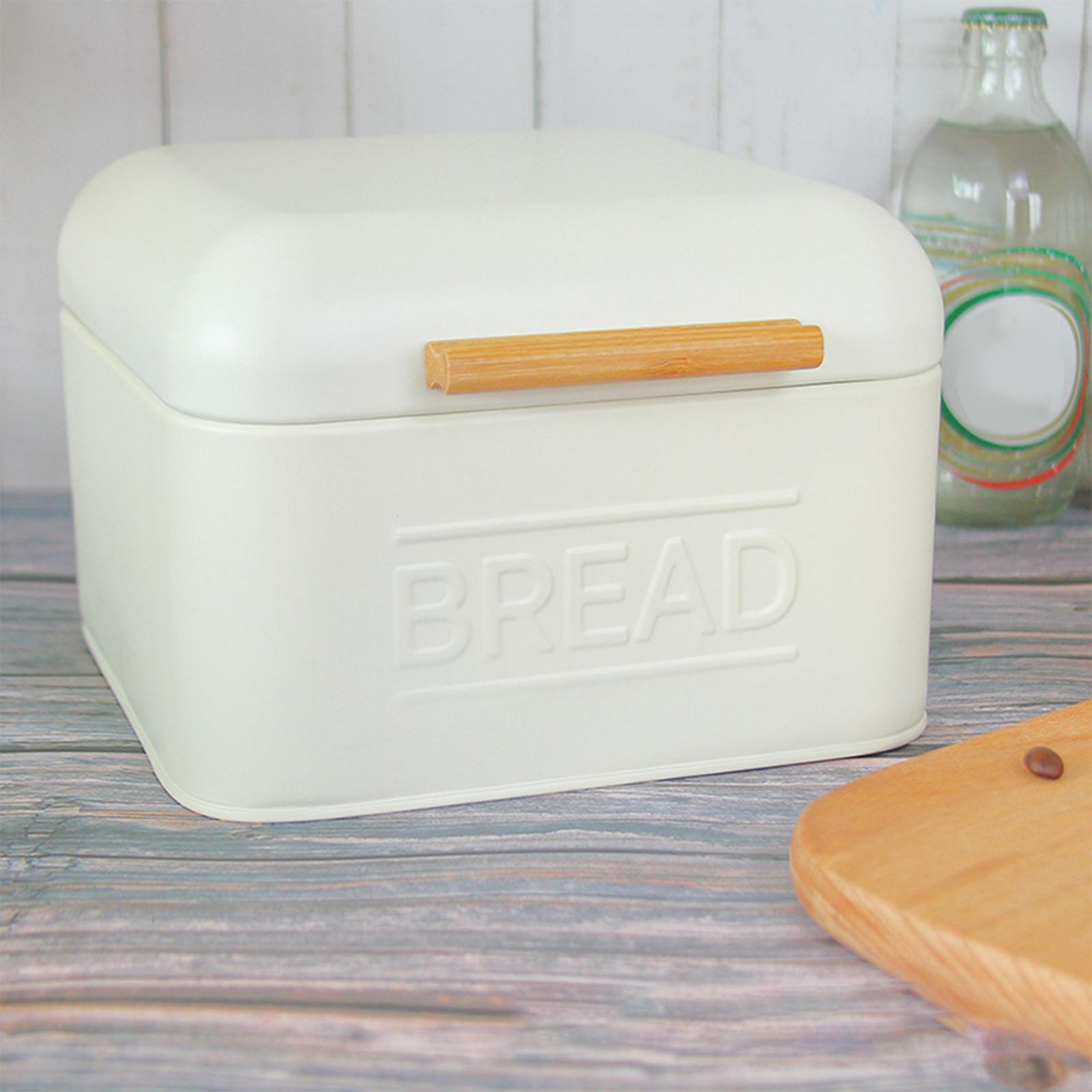 Iron Bread Box, Countertop Pas - Bread Box Bamboo avaliação e preço