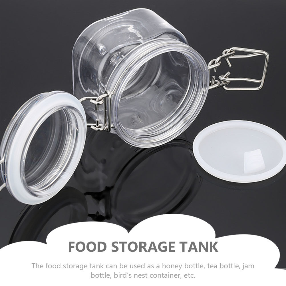 2Pcs Sealed Storage Jars Trans - Food Storage Jars Plastic avaliação e preço