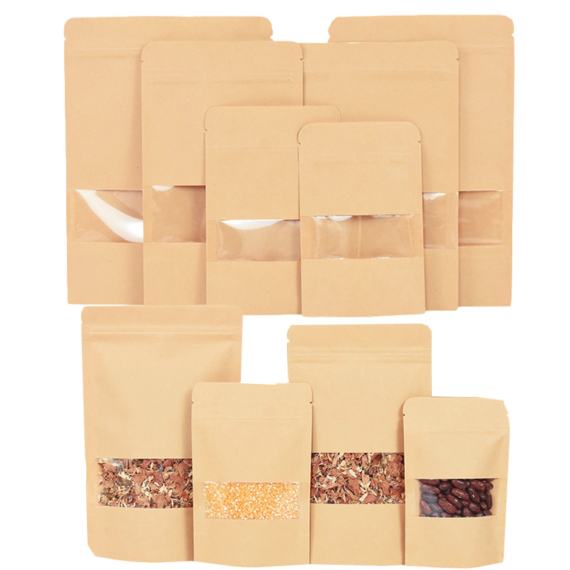 20/50pcs Kraft Paper Zip Lock  - Lock And Lock Food Storage avaliação e preço