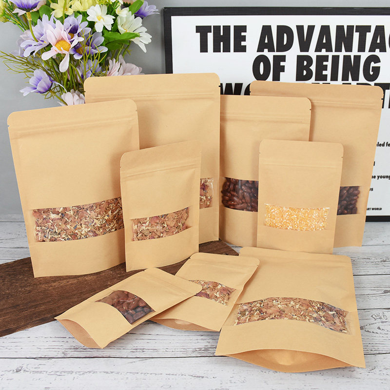 20/50pcs Kraft Paper Zip Lock  - Lock And Lock Food Storage avaliação e preço