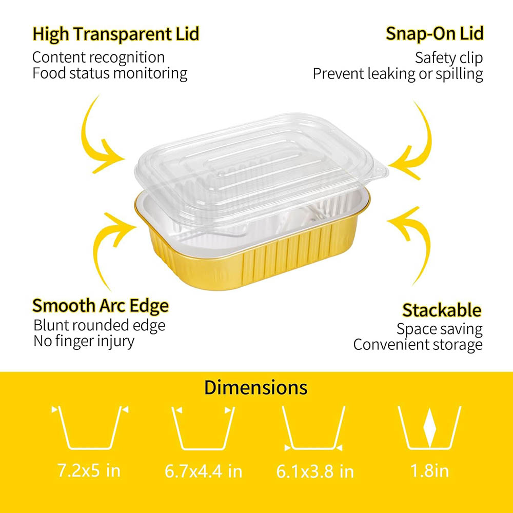 Small Aluminum Pans with Lids  - Food Storage Aluminum avaliação e preço