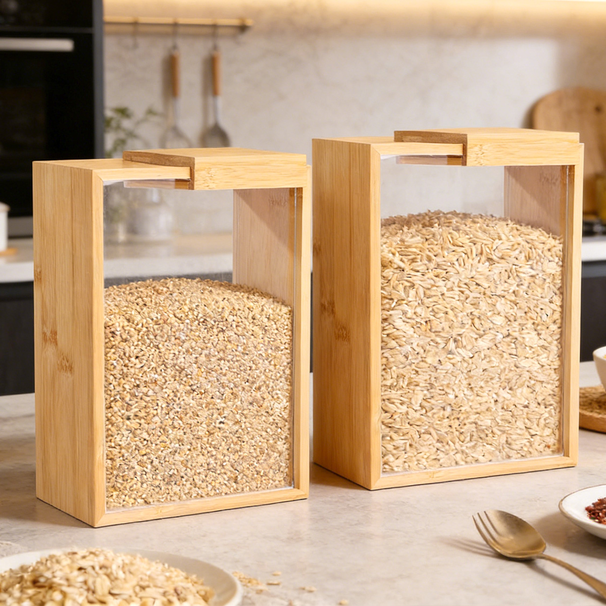 E9 1Pcs Bamboo Cereal Rice Sto - Food Storage Lidl avaliação e preço