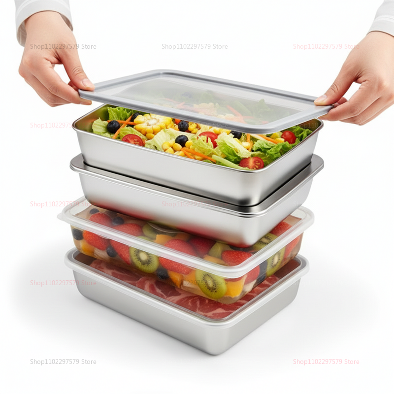 Plate Stainless Steel Food Con - Food Storage Bowls avaliação e preço