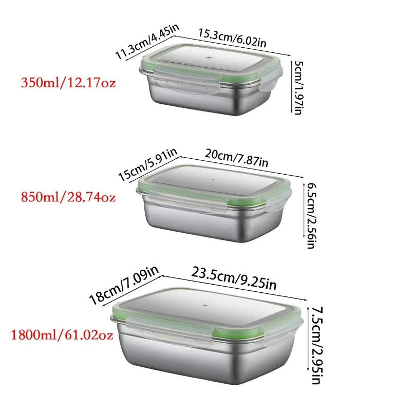 304Stainless steel fresh-keepi - Food Storage Containers Xl avaliação e preço