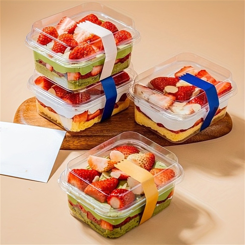 5/10/20PCS Transparent Cake Bo - Xmas Food Storage Containers avaliação e preço