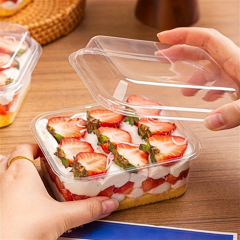 5/10/20PCS Transparent Cake Bo - Xmas Food Storage Containers avaliação e preço