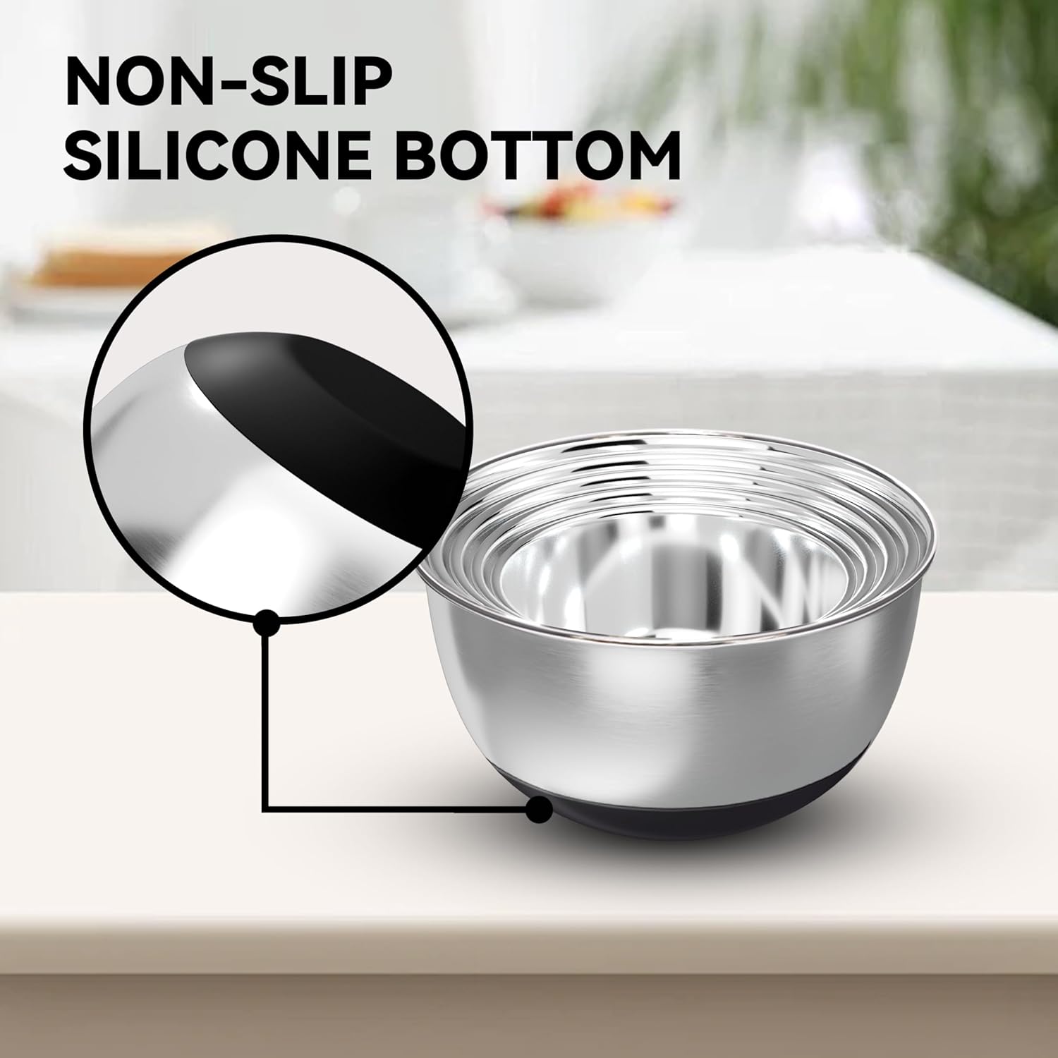 Stainless Steel Mixing Bowls w - Food Storage Bowls avaliação e preço