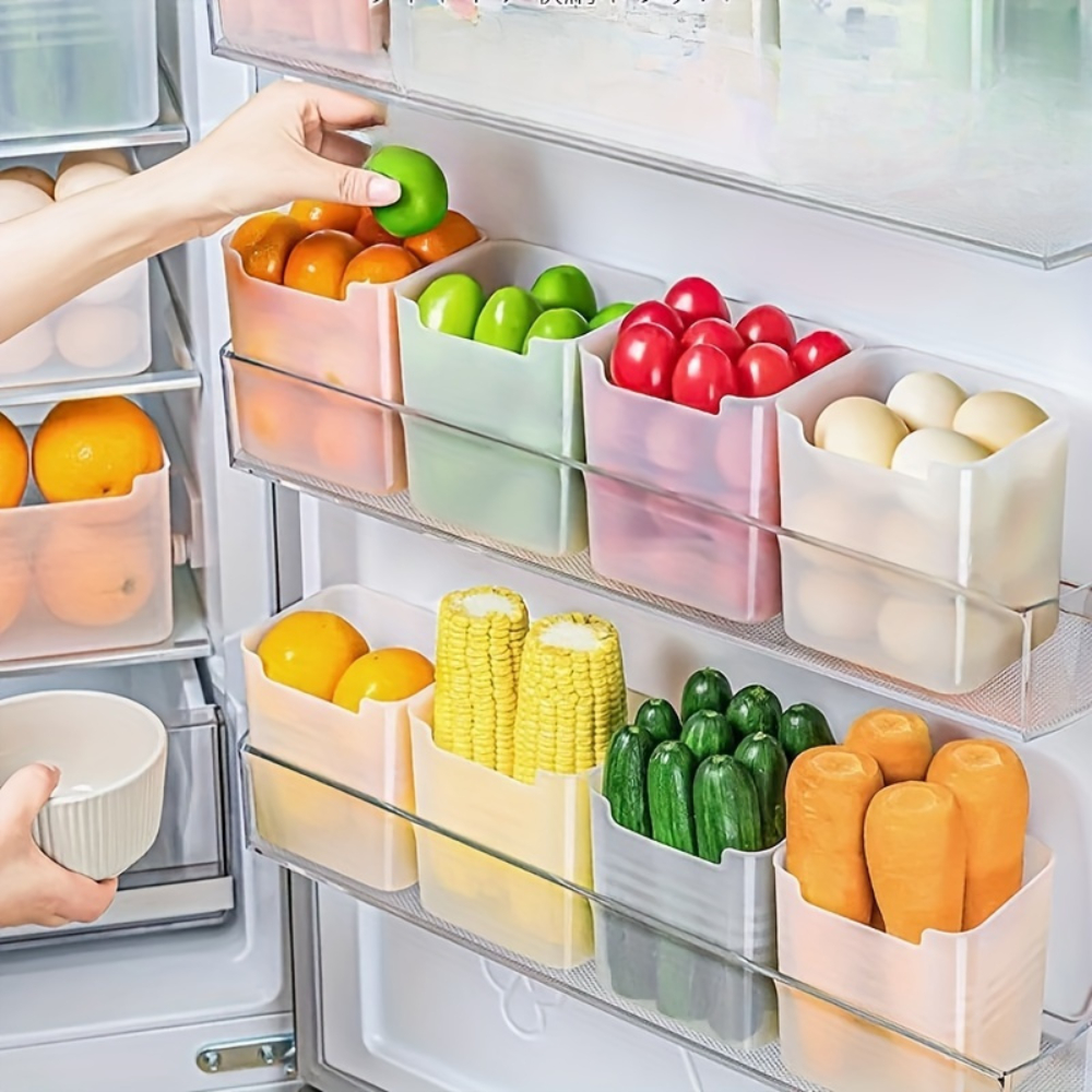 6Pcs Clear Refrigerator Storag - Food Storage For Refrigerator avaliação e preço