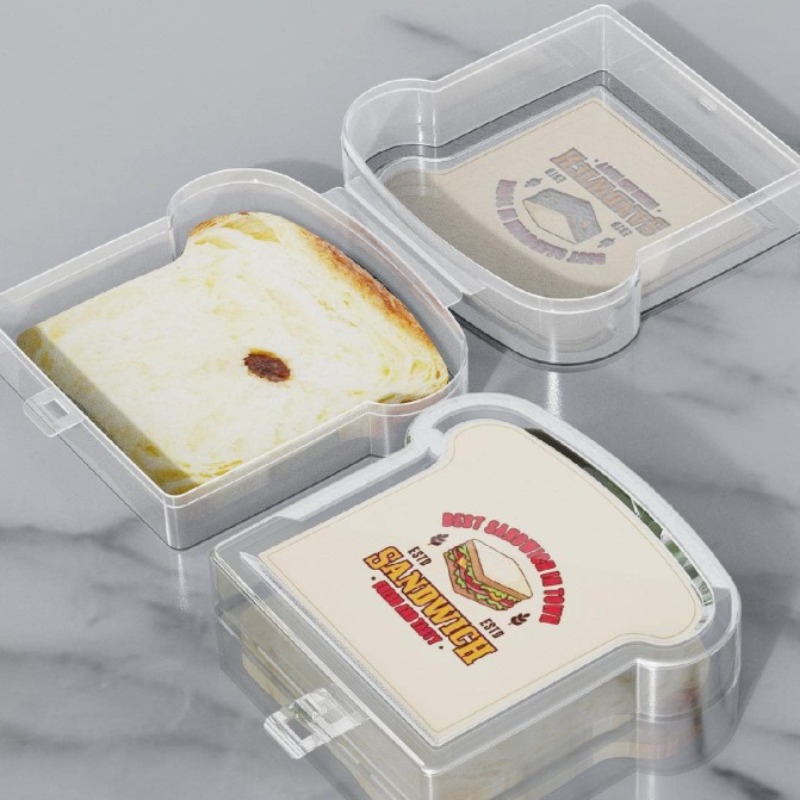 1pcs Sandwich Holder Lunchbox  - Bread Box Bamboo avaliação e preço