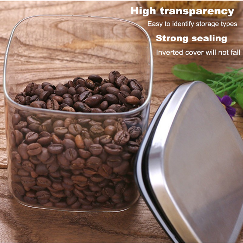 Square Glass Jars With Stainle - Food Storage Lidl avaliação e preço