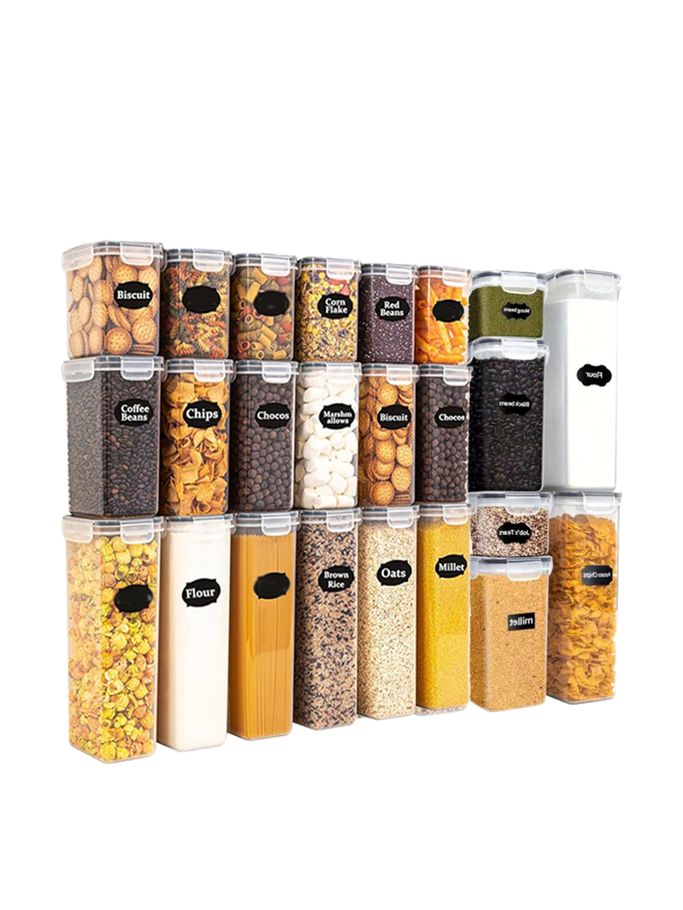 12pcs，Airtight food storage co - Food Storage Jars Plastic avaliação e preço