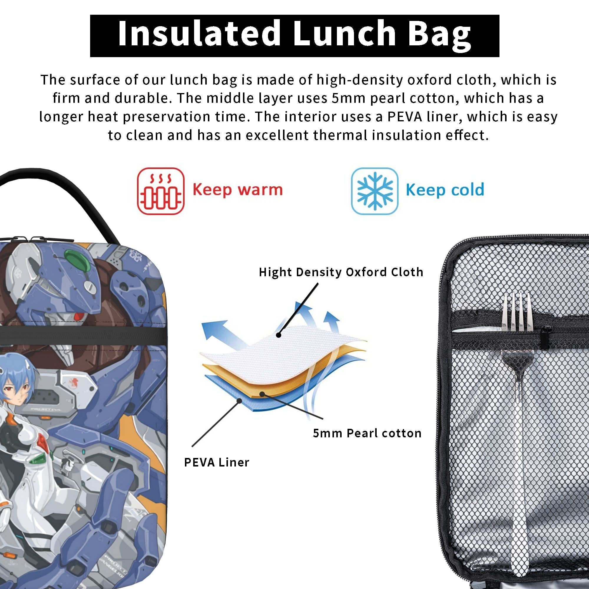 E-Evangelions Thermal Insulate - Food Storage Camping avaliação e preço