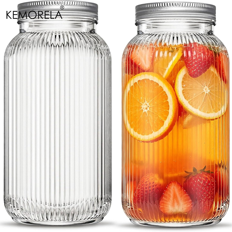 2PCS Wide-Mouth Glass Mason Ja - Food Storage Lidl avaliação e preço