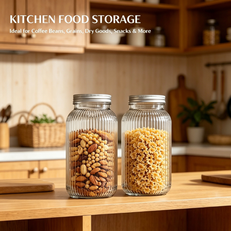 2PCS Wide-Mouth Glass Mason Ja - Food Storage Lidl avaliação e preço