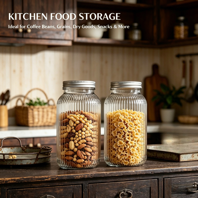 2PCS Wide-Mouth Glass Mason Ja - Food Storage Lidl avaliação e preço