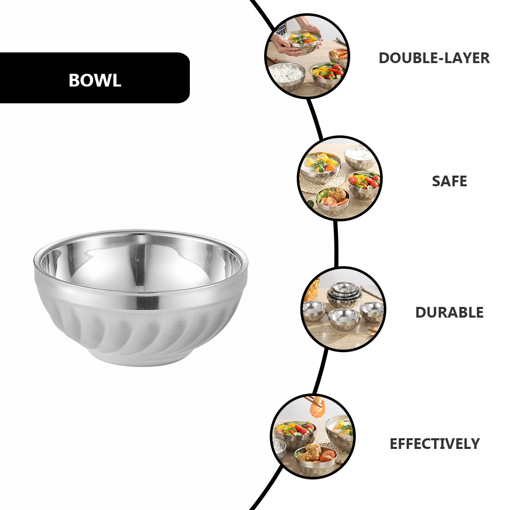 3Pcs Insulated Stainless Steel - Food Storage Bowls avaliação e preço
