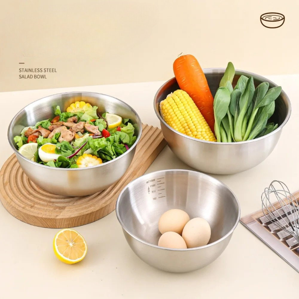 3pcs Stainless Steel Bowl Set  - Food Storage Bowls avaliação e preço