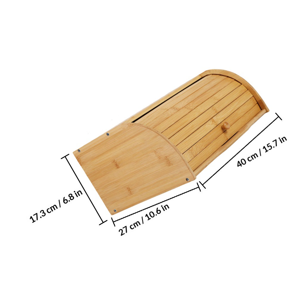 1Pcs Bamboo Storage Box Wood B - Bread Box Bamboo avaliação e preço