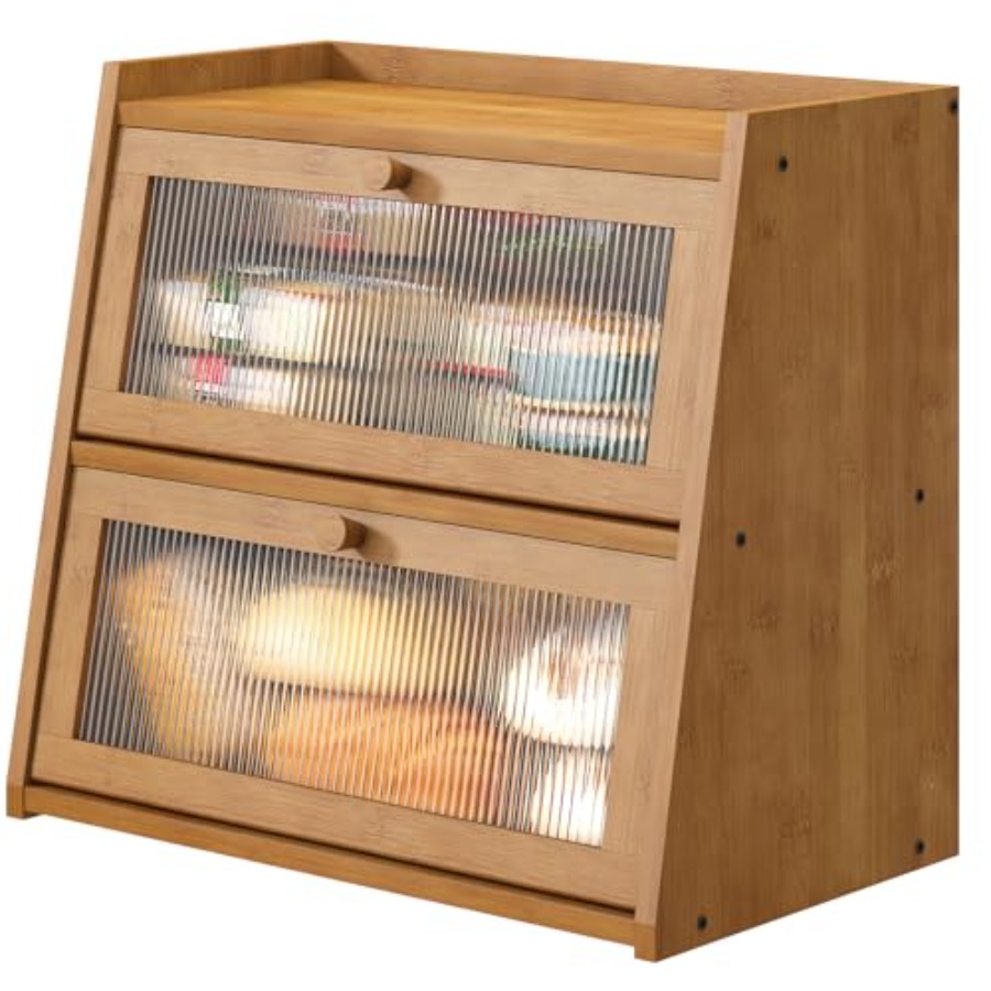 Extra Large Bread Box Double L - Bread Box Bamboo avaliação e preço