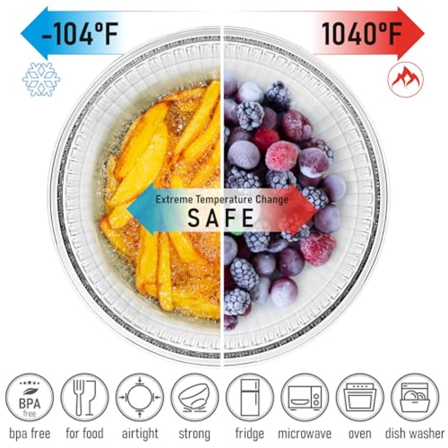Stackable Space-Saving Set of  - Food Storage Bowls avaliação e preço