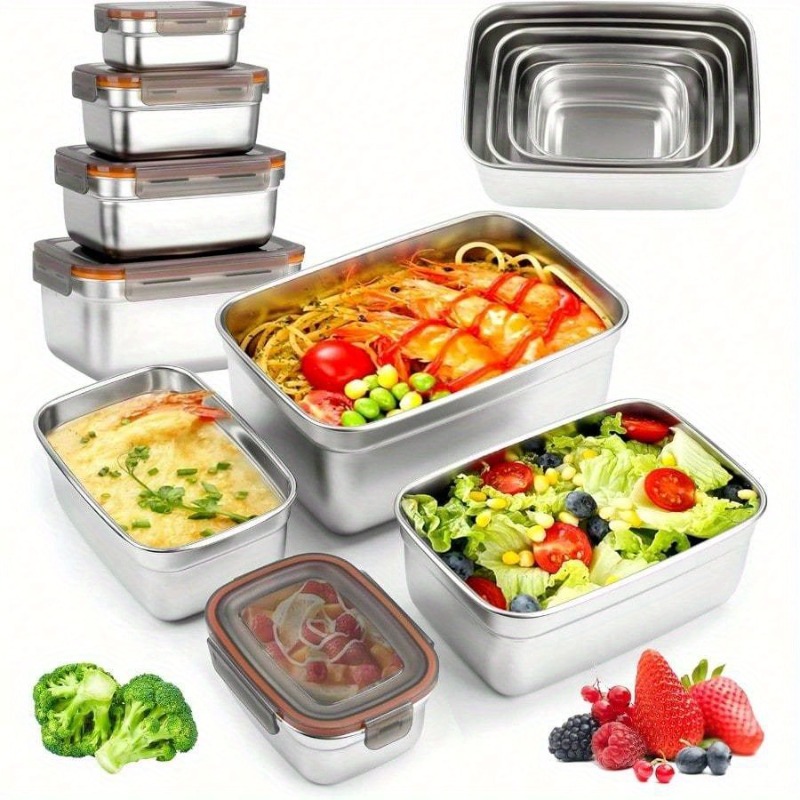 4 Pack Food Storage Containers - Food Storage Camping avaliação e preço