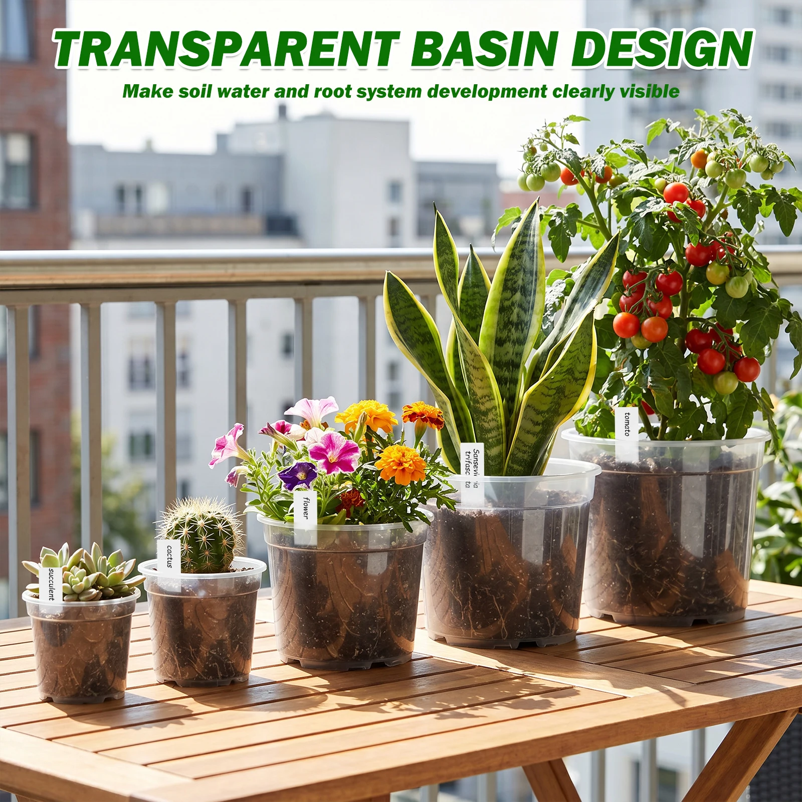 25Pcs 3/4/5/6/7 Inch Clear Nur - Food Storage Plants avaliação e preço
