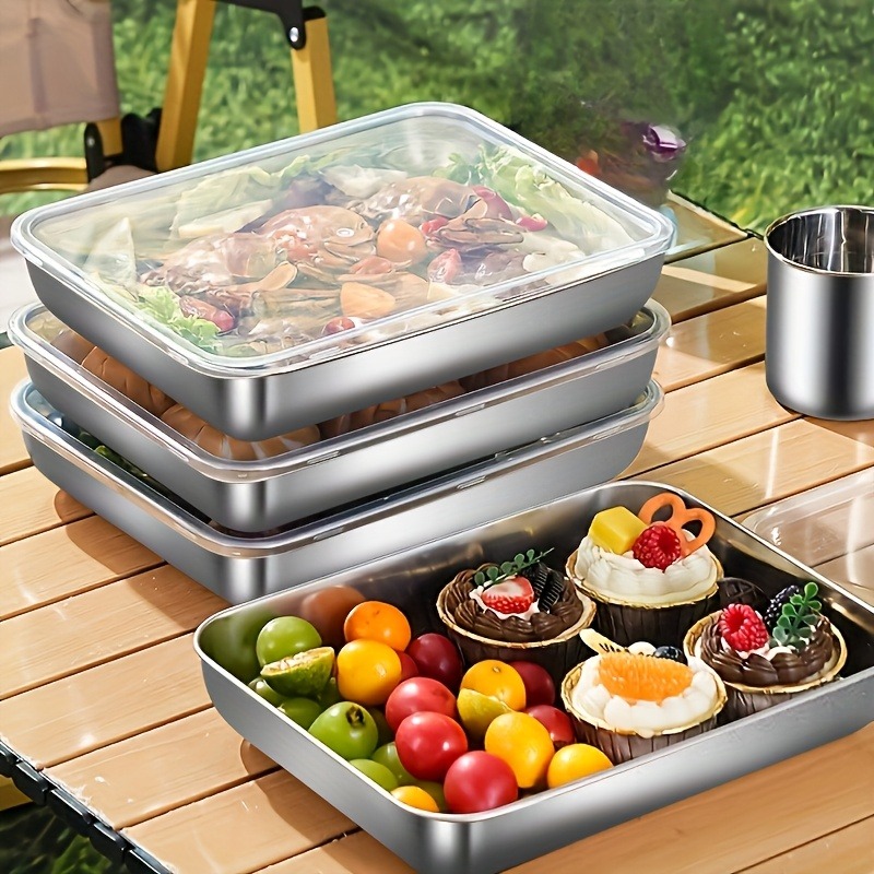 3 Pieces Large Stackable Durab - Food Storage Containers Xl avaliação e preço