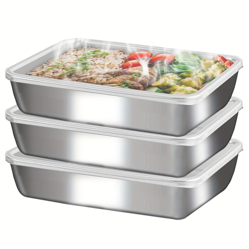 3 Pieces Large Stackable Durab - Food Storage Containers Xl avaliação e preço