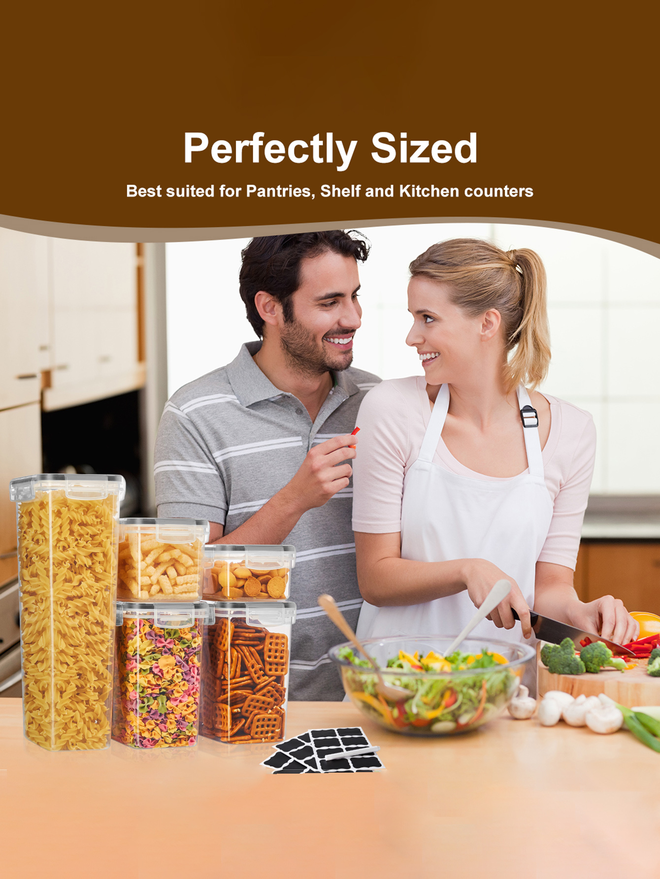48pcs,Sealed food storage cont - Food Storage Jars Plastic avaliação e preço