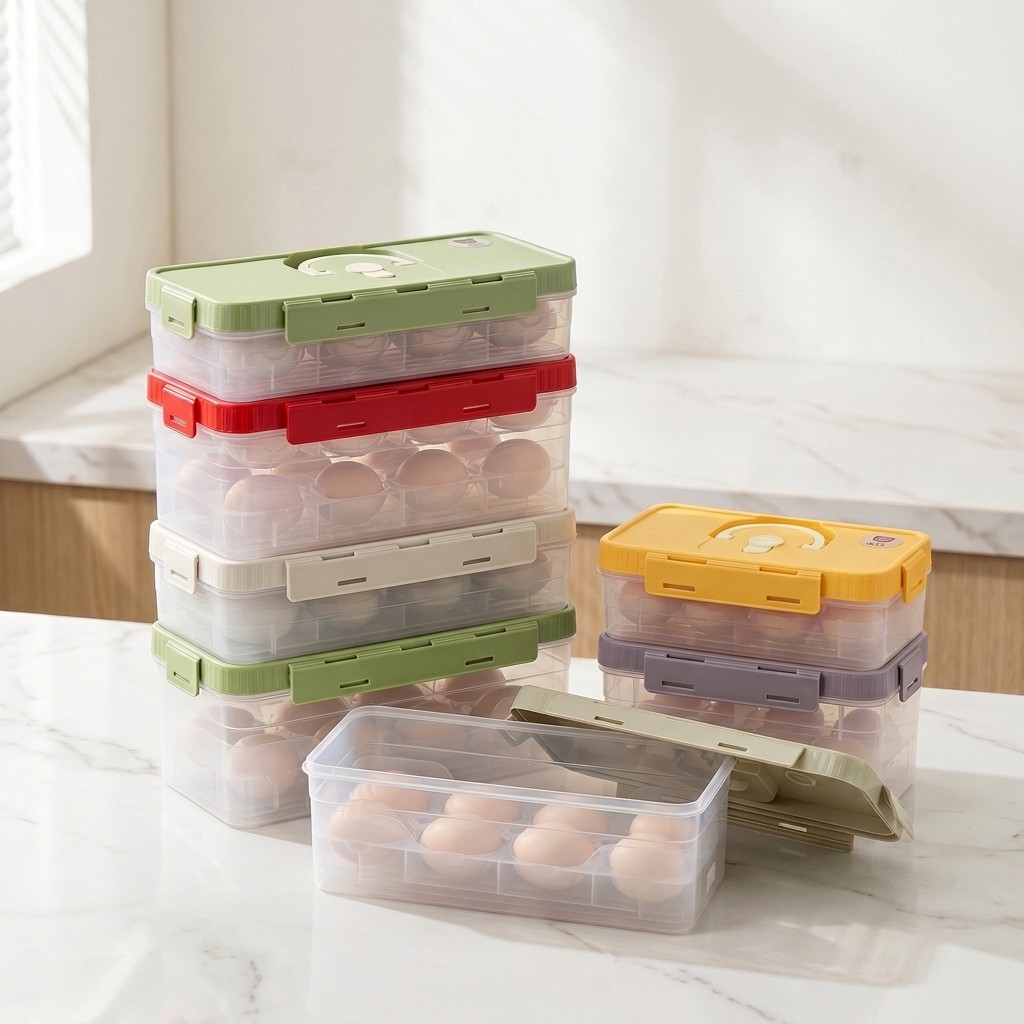 Stackable Egg Storage Box Refr - Food Storage For Refrigerator avaliação e preço