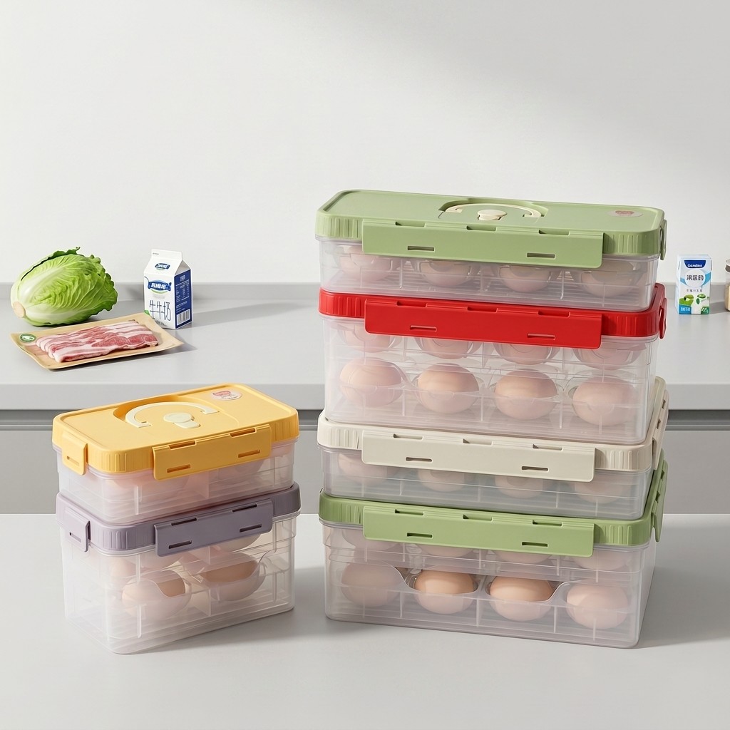 Stackable Egg Storage Box Refr - Food Storage For Refrigerator avaliação e preço