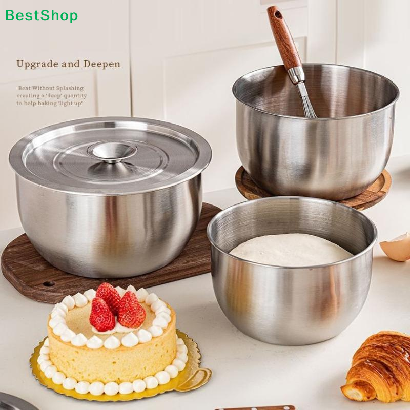 ♪Deepened Stainless Steel Mixi - Food Storage Bowls avaliação e preço