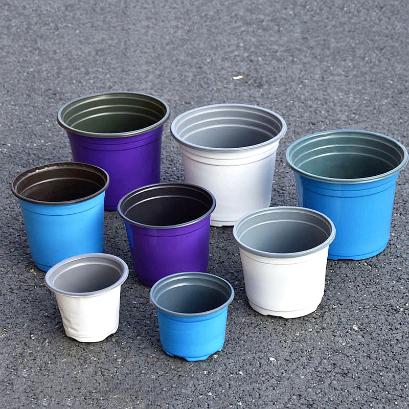 100Pcs Color Plastic Flowerpot - Food Storage Plants avaliação e preço