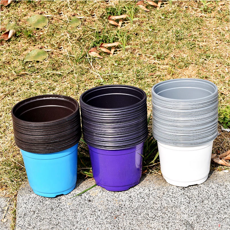 100Pcs Color Plastic Flowerpot - Food Storage Plants avaliação e preço