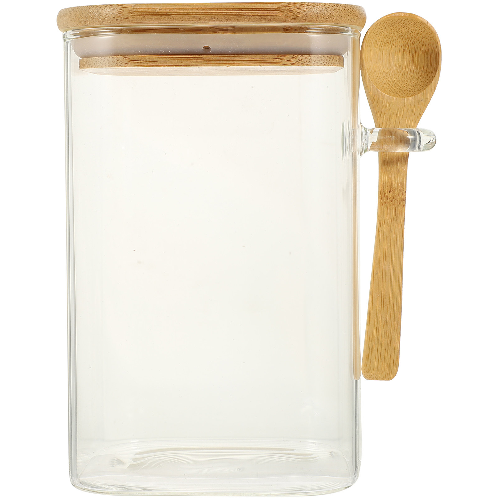 1Set Square Airtight Glass Foo - Food Storage Jars Plastic avaliação e preço
